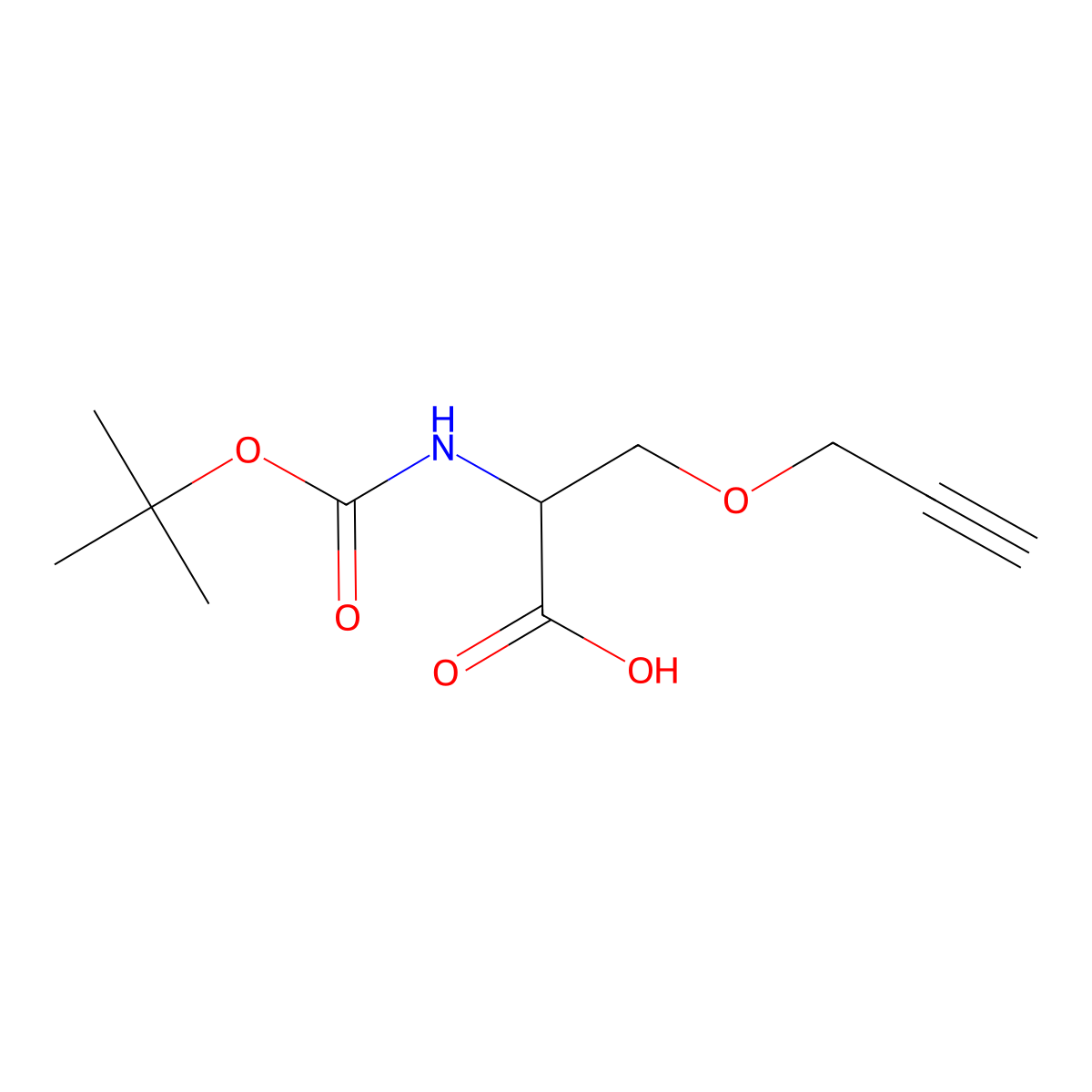 Boc-Ser(O-propargyl)-OH molecular structure, CAS 145205-94-3
