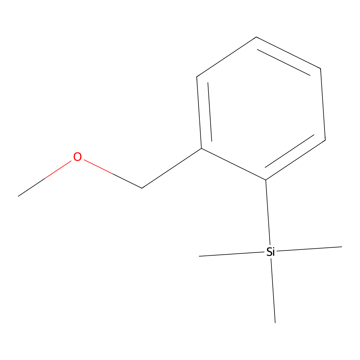 (2-(Methoxymethyl)phenyl)trimethylsilane molecular structure, CAS 145207-59-6