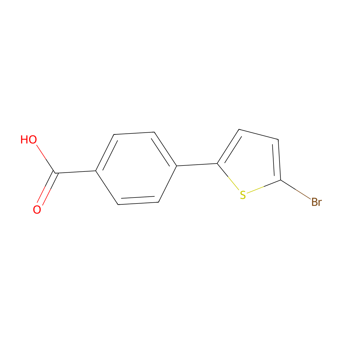 4-(5-bromothiophen-2-yl)benzoic Acid molecular structure, CAS 145208-54-4