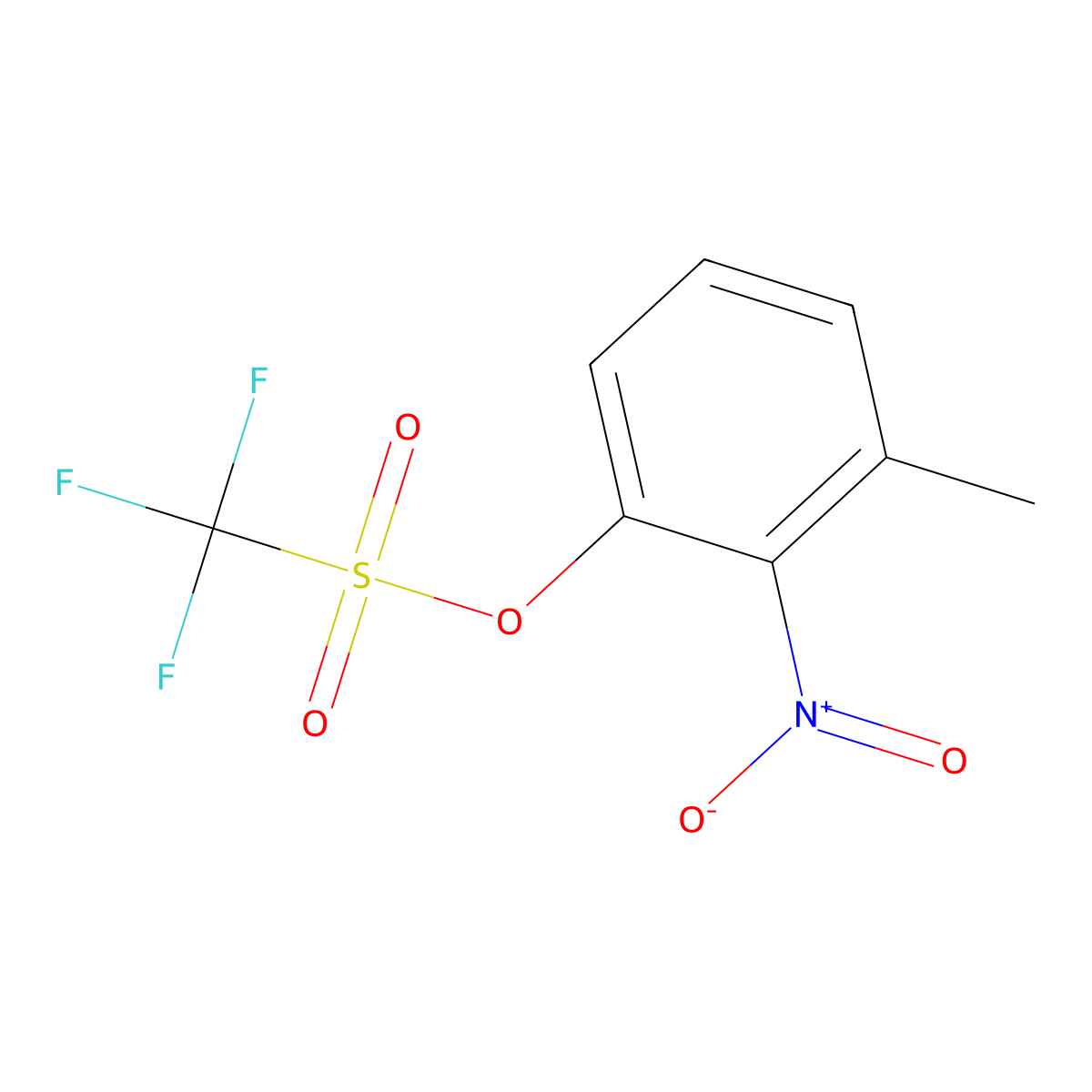 3-Methyl-2-nitrophenyl trifluoromethanesulphonate molecular structure, CAS 145209-21-8