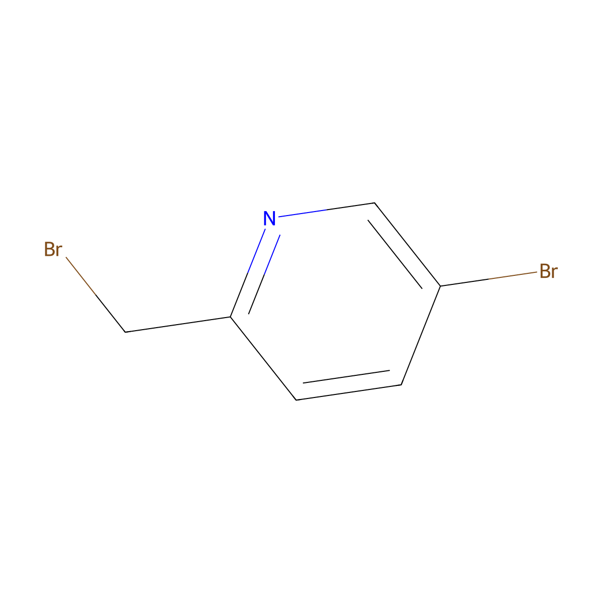 5-Bromo-2-(bromomethyl)pyridine molecular structure, CAS 145218-19-5