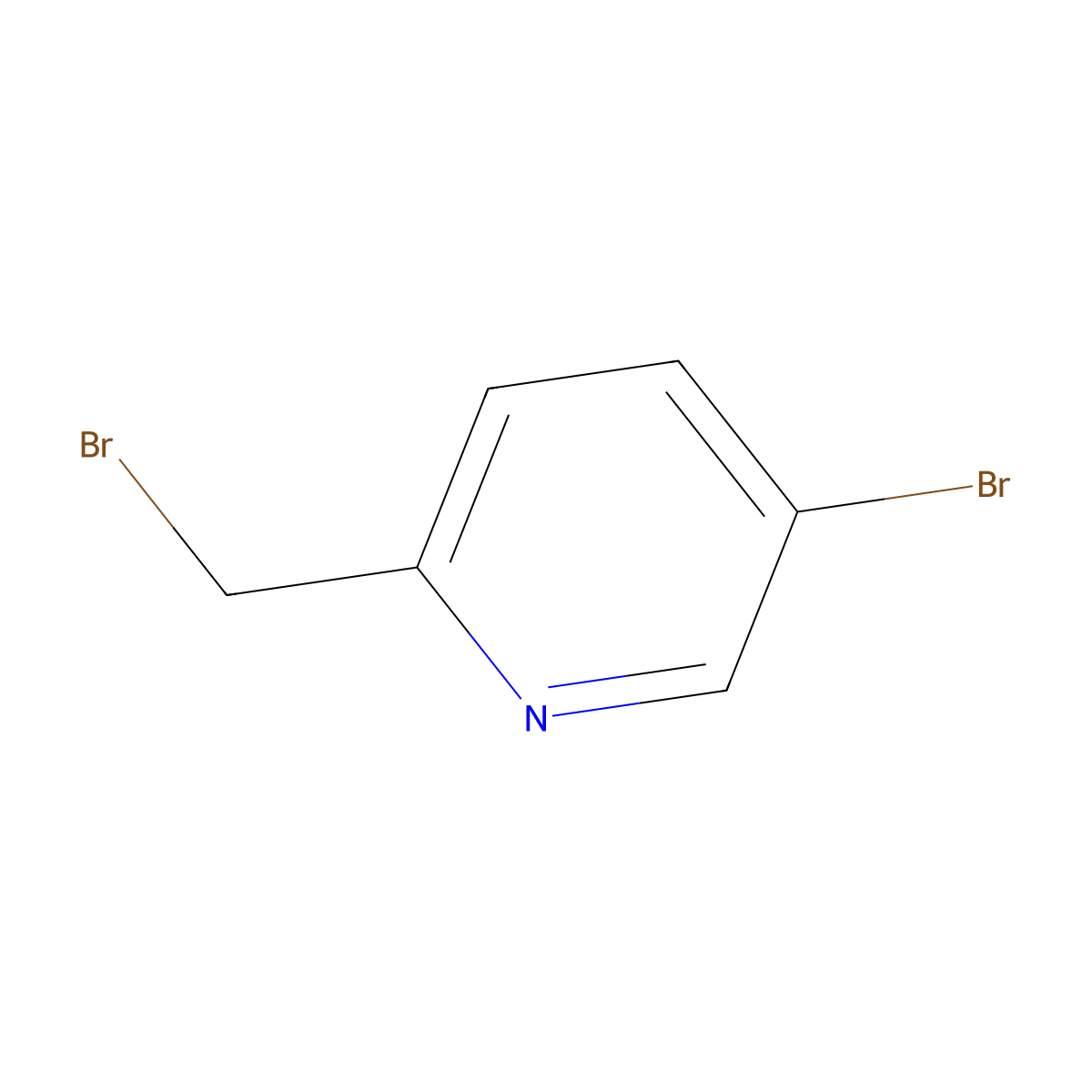5-Bromo-2-(bromomethyl)pyridine molecular structure, CAS 145218-19-5
