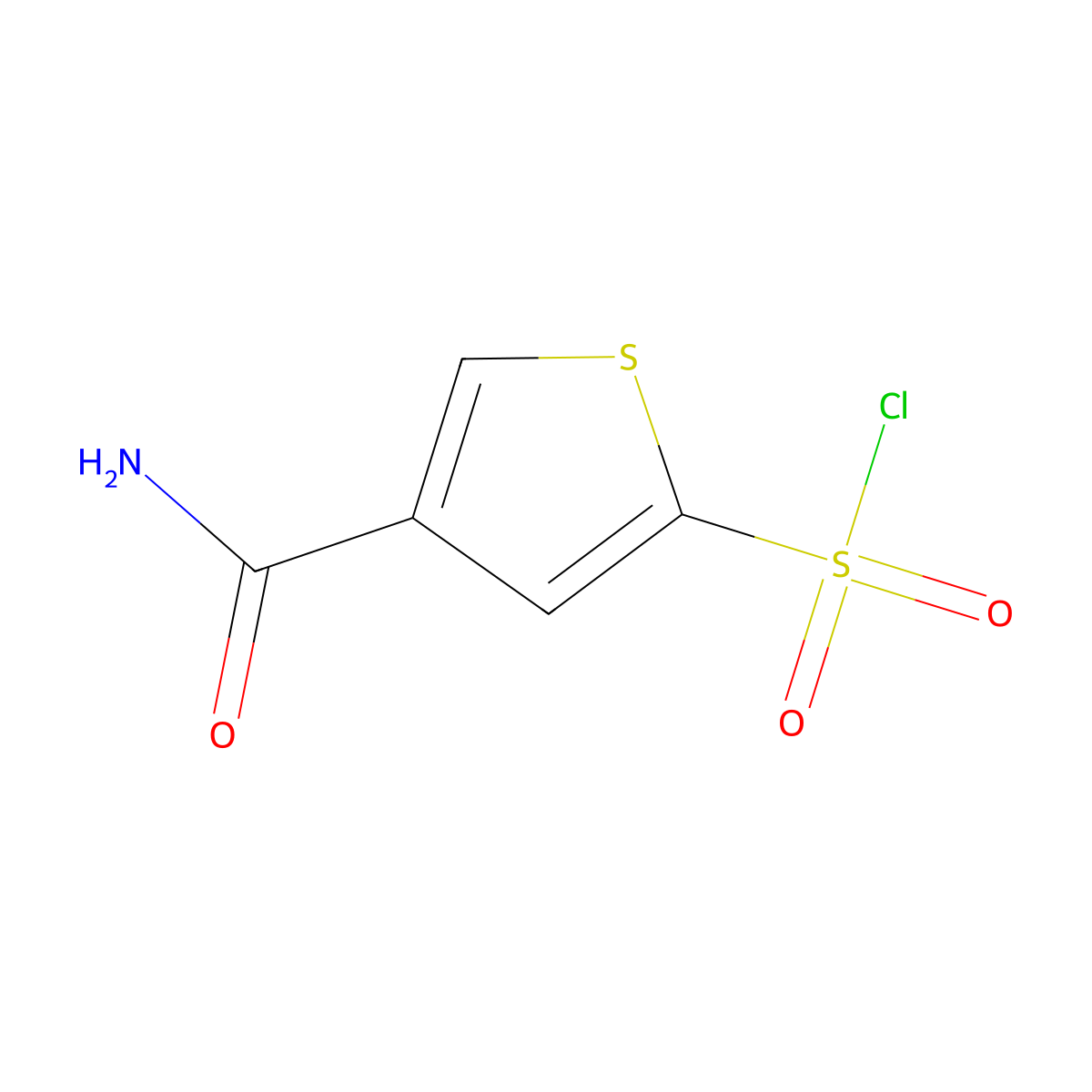 4-Carbamoylthiophene-2-sulfonyl chloride molecular structure, CAS 1452182-35-2