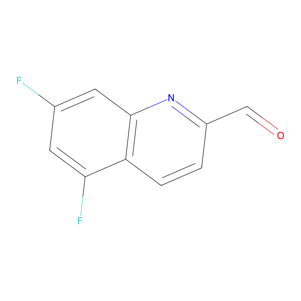5,7-Difluoroquinoline-2-carbaldehyde molecular structure, CAS 1452184-99-4