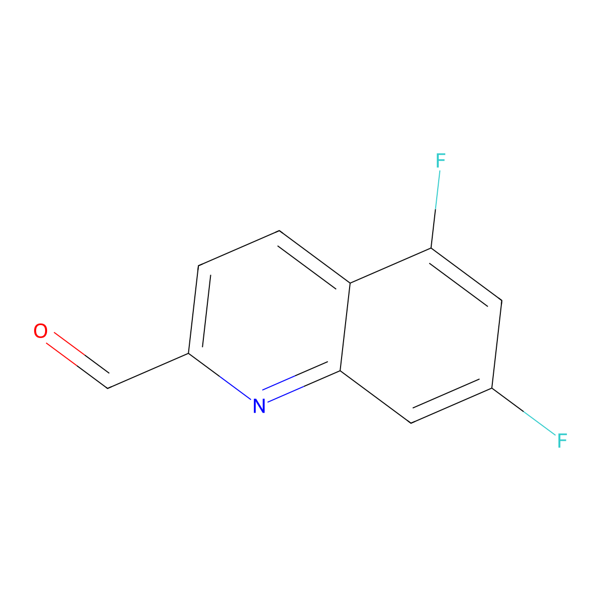 5,7-Difluoroquinoline-2-carbaldehyde molecular structure, CAS 1452184-99-4