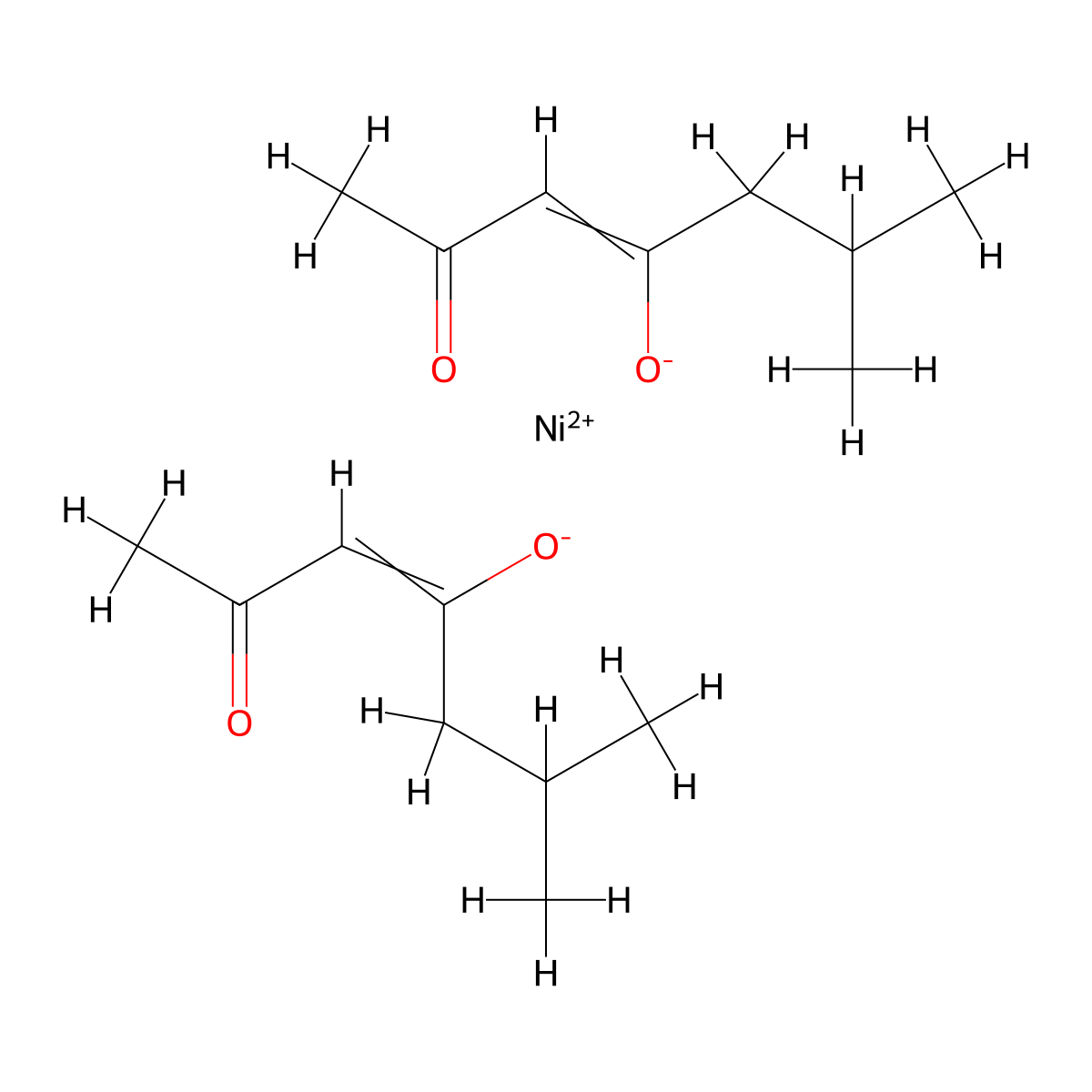 Bis(6-methyl-2-oxohept-3-en-4-olate);nickel(2+) molecular structure, CAS 14522-99-7