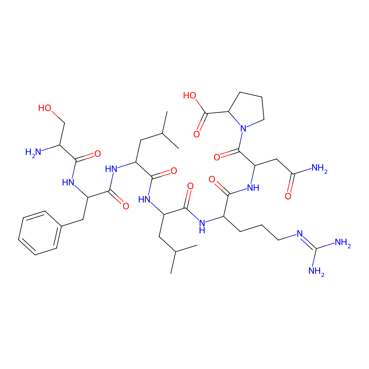 thrombin receptor peptide SFLLRNP molecular structure, CAS 145229-76-1