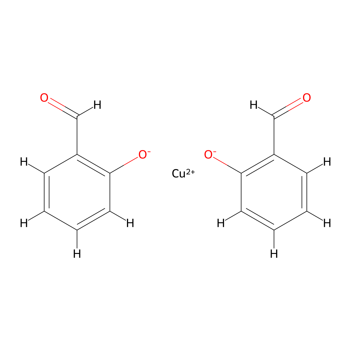 Copper salicylaldehyde molecular structure, CAS 14523-25-2