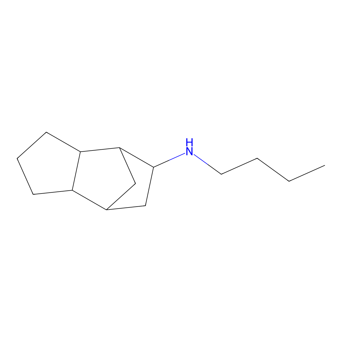 n-Butyloctahydro-1h-4,7-methanoinden-5-amine molecular structure, CAS 14523-71-8