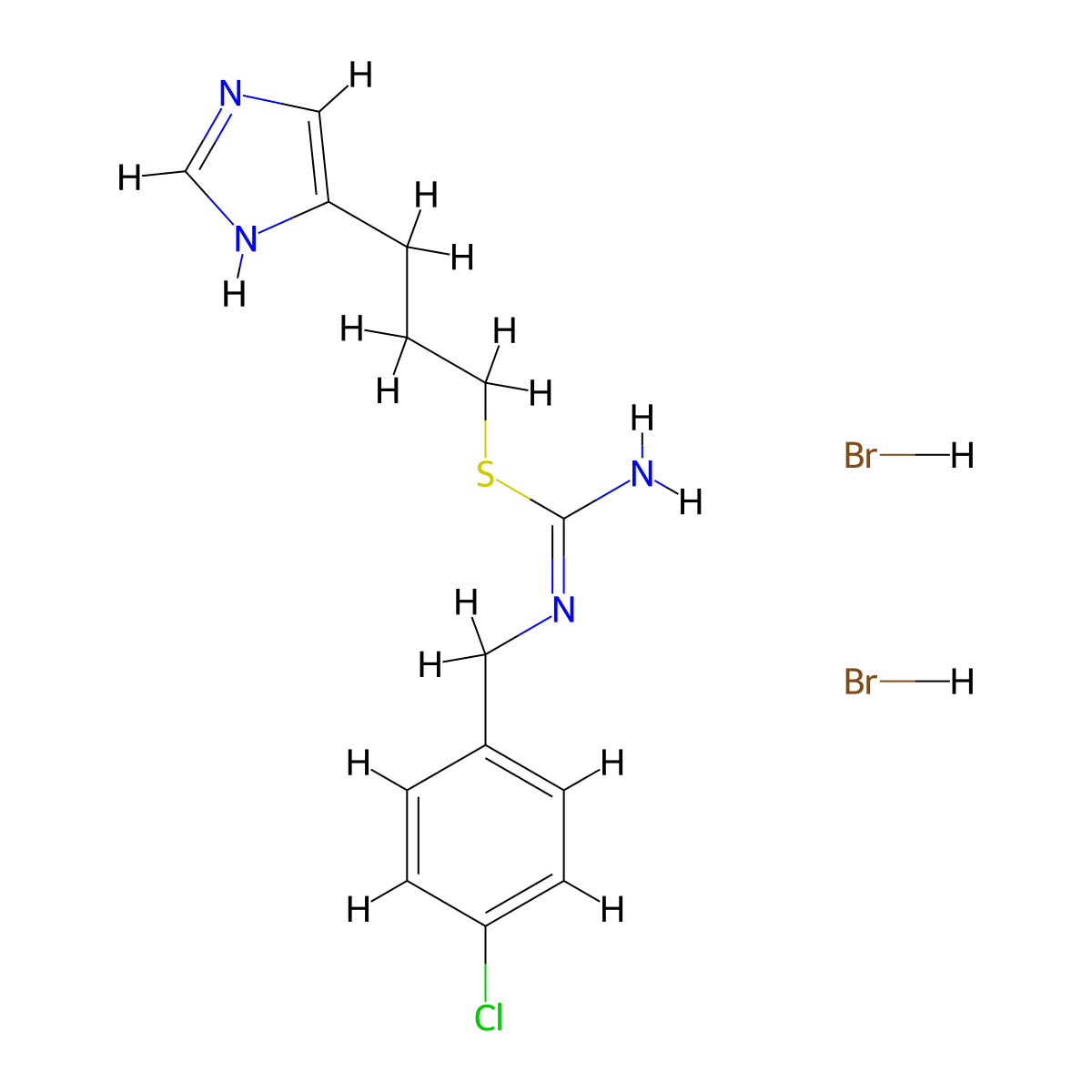Clobenpropit dihydrobromide molecular structure, CAS 145231-35-2