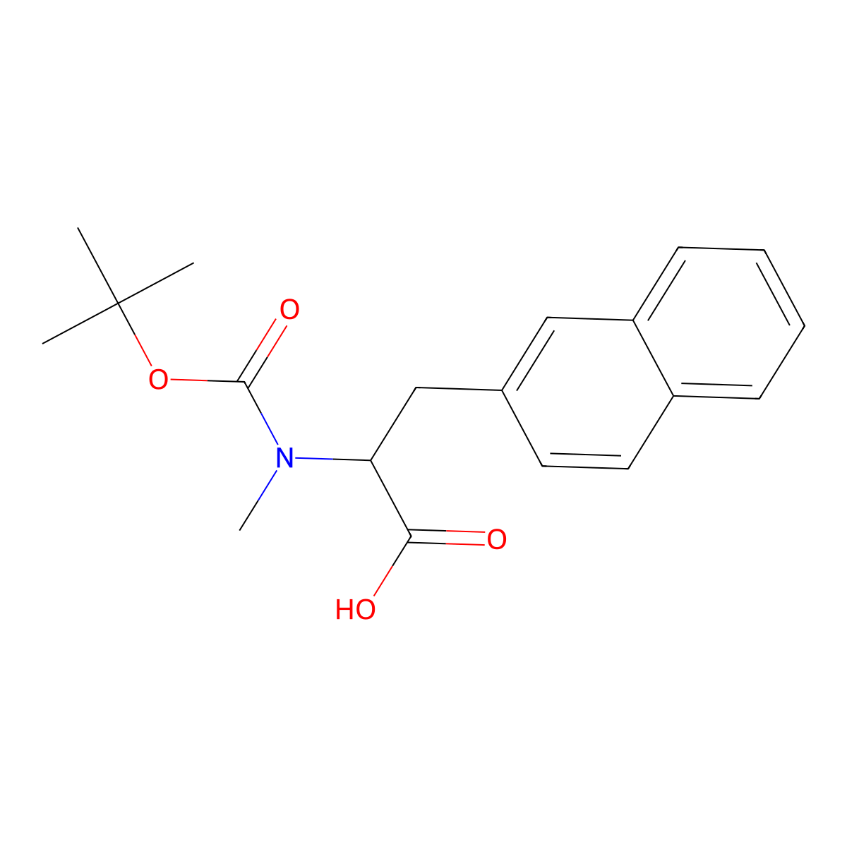N-Boc-N-methyl-3-(2-naphthyl)-L-alanine molecular structure, CAS 145232-51-5