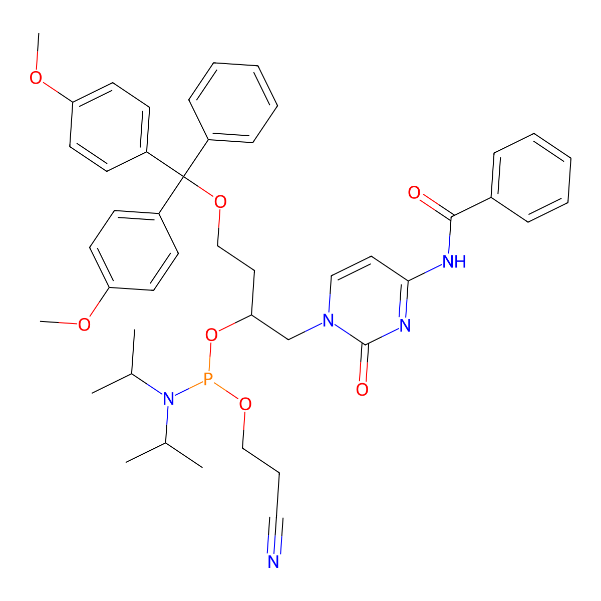 (S)-BuNA C(Bz) amidite molecular structure, CAS 1452390-96-3