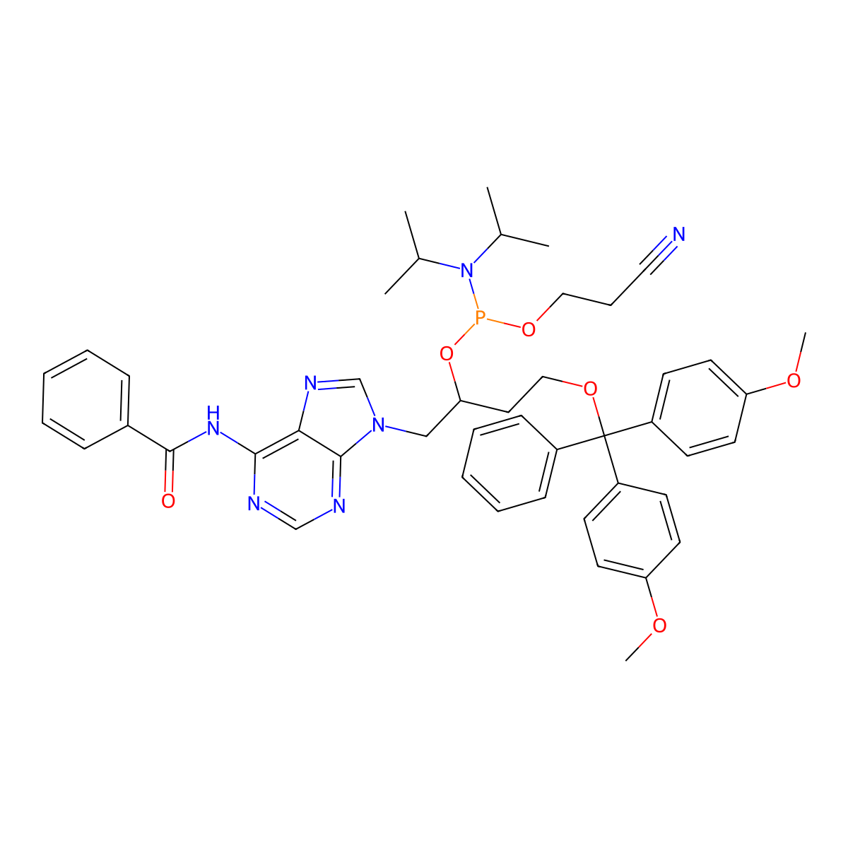 (S)-BuNA A(Bz) amidite molecular structure, CAS 1452390-99-6