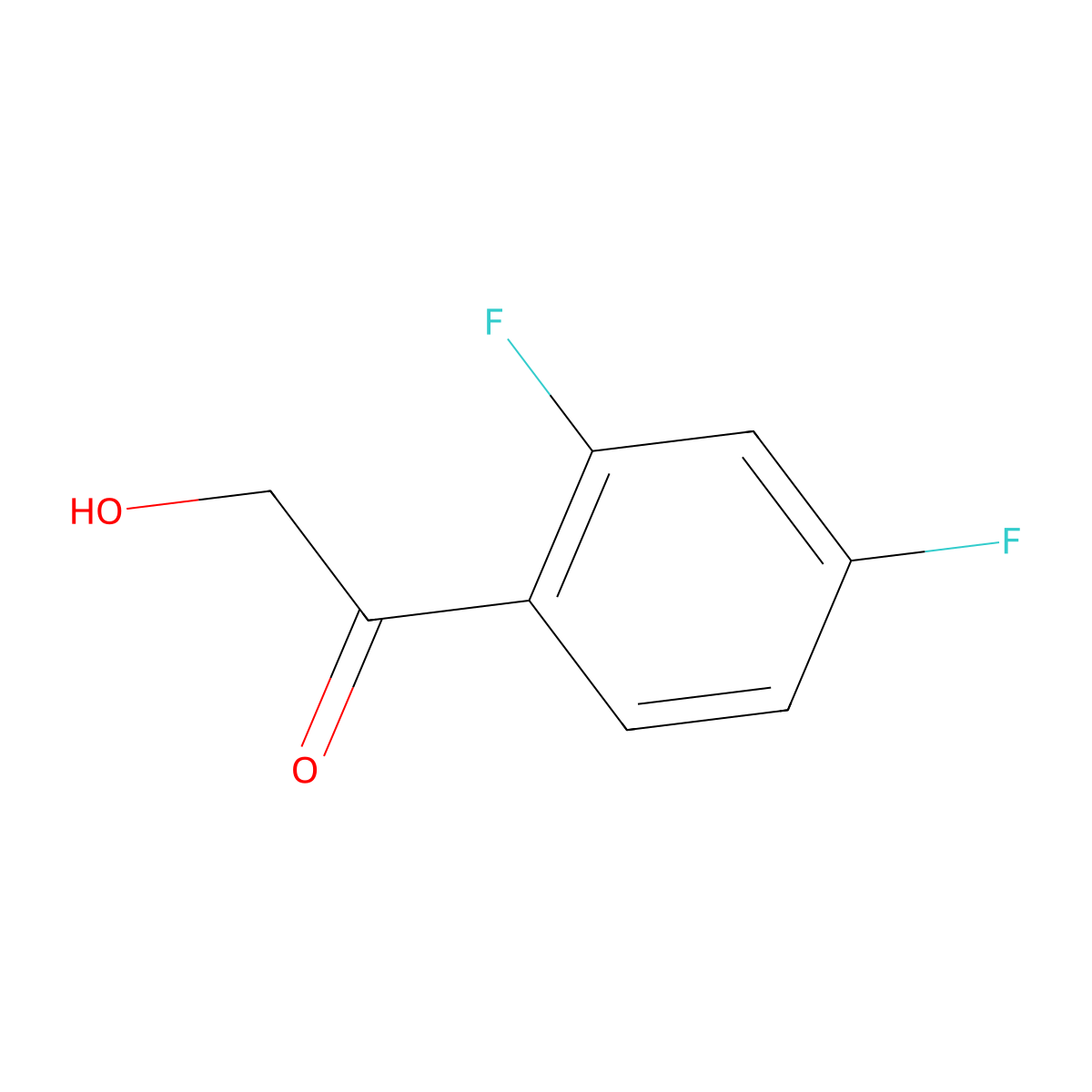 1-(2,4-Difluorophenyl)-2-hydroxyethan-1-one molecular structure, CAS 145240-42-2