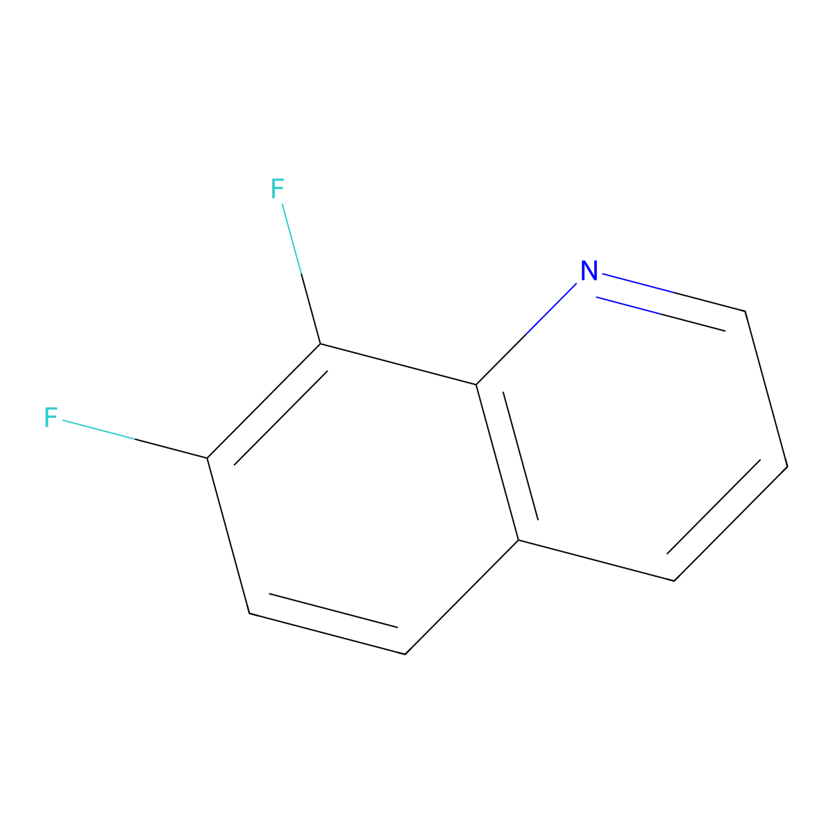 7,8-Difluoroquinoline molecular structure, CAS 145241-76-5