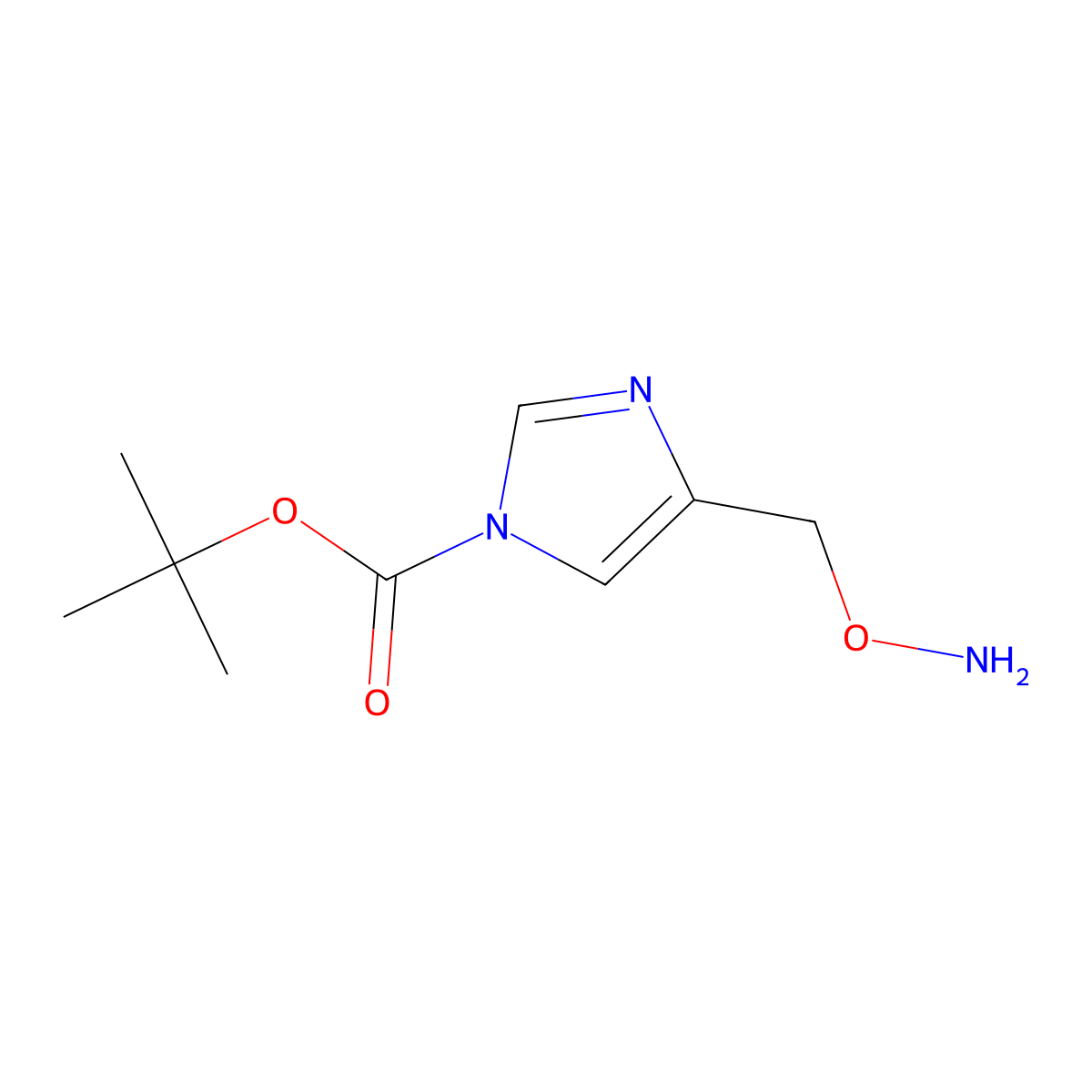 tert-Butyl 4-((aminooxy)methyl)-1H-imidazole-1-carboxylate molecular structure, CAS 1452466-73-7