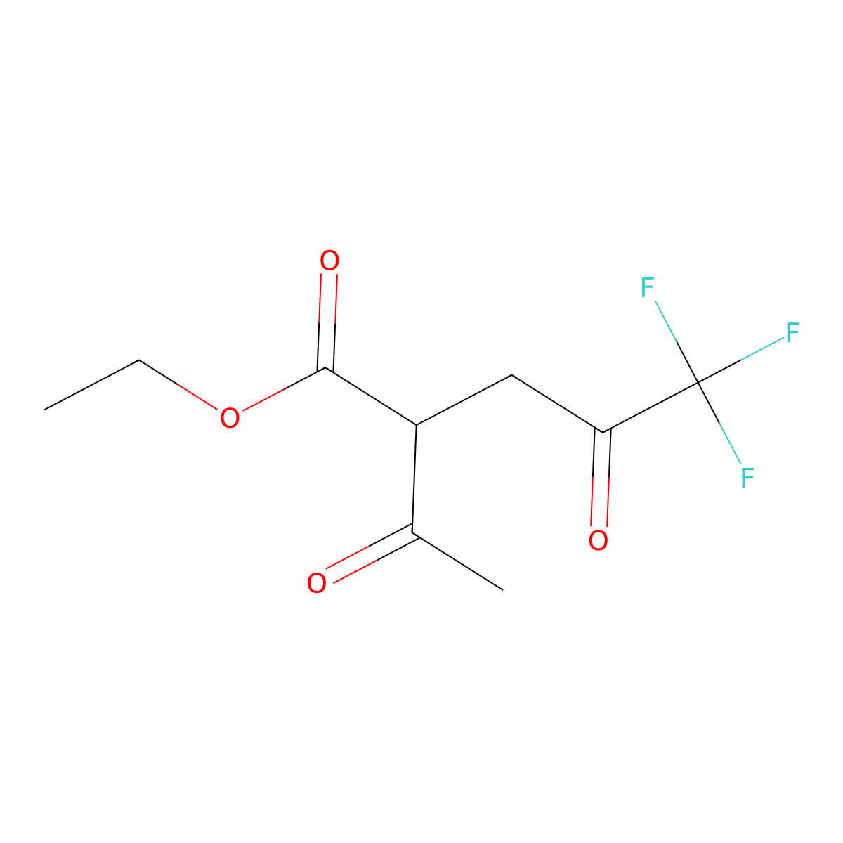 Ethyl 2-acetyl-5,5,5-trifluoro-4-oxopentanoate molecular structure, CAS 1452479-53-6
