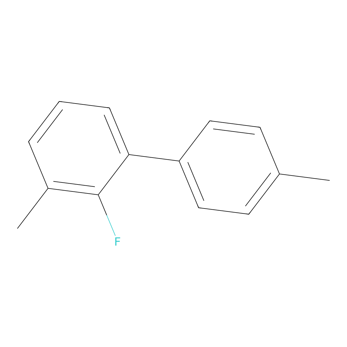 2-Fluoro-3,4'-dimethyl-1,1'-biphenyl molecular structure, CAS 1452490-58-2