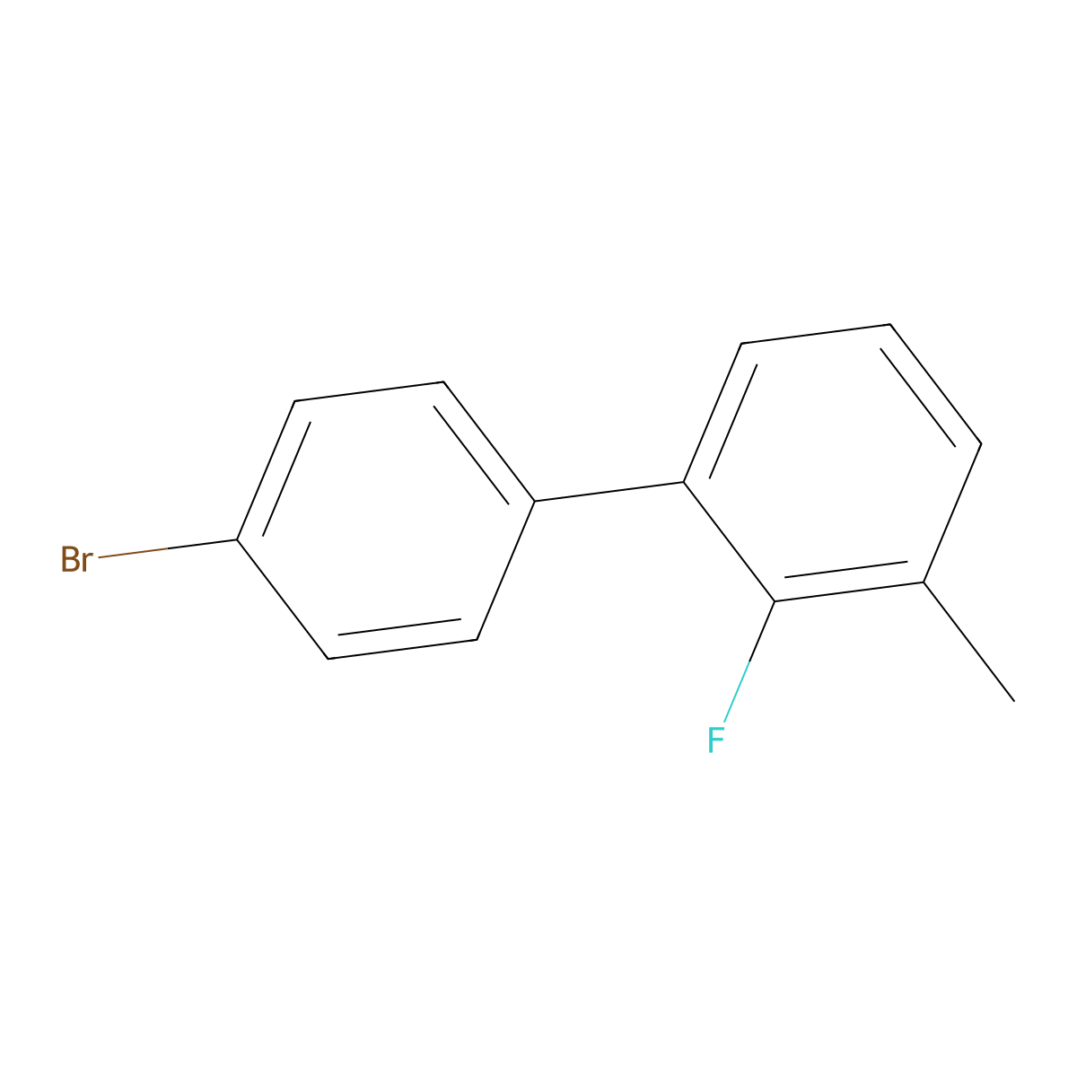4'-Bromo-2-fluoro-3-methyl-1,1'-biphenyl molecular structure, CAS 1452490-60-6