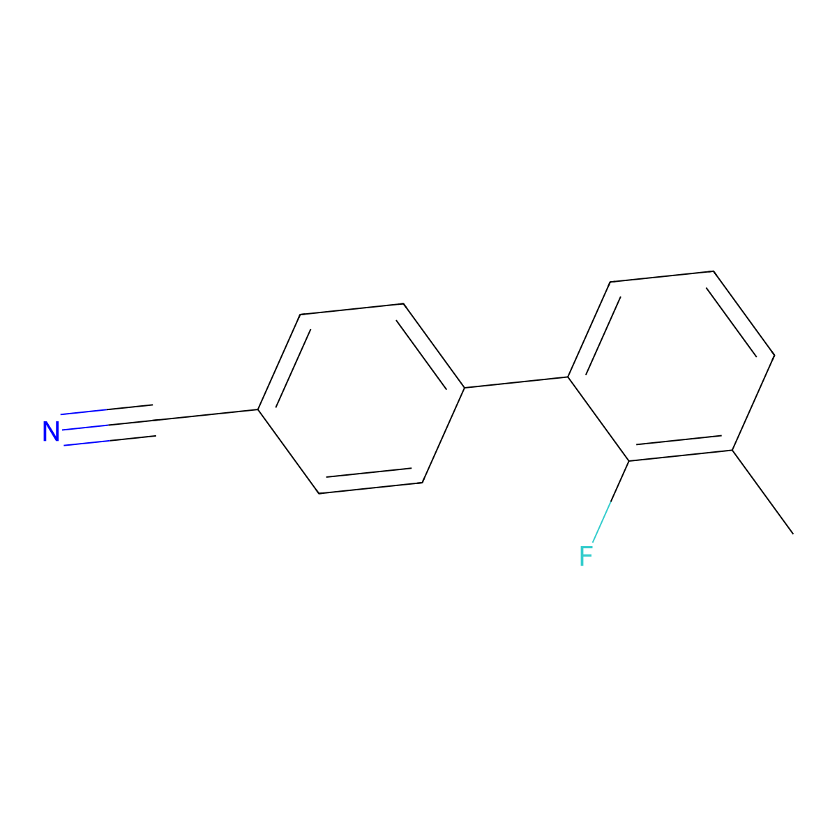 2'-Fluoro-3'-methyl[1,1'-biphenyl]-4-carbonitrile molecular structure, CAS 1452490-64-0