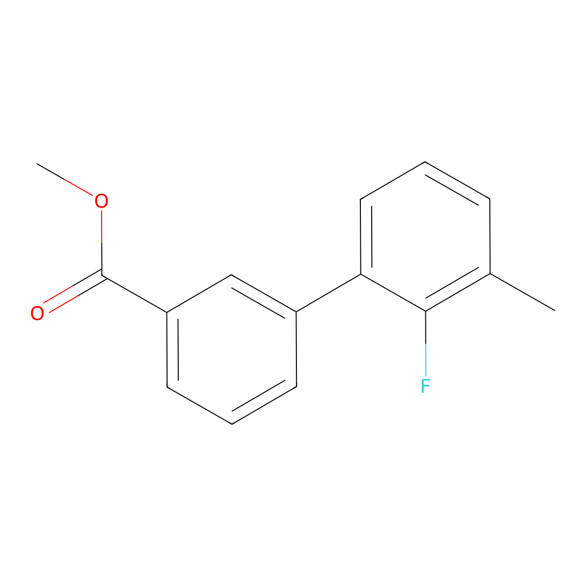 Methyl 2'-fluoro-3'-methyl[1,1'-biphenyl]-3-carboxylate molecular structure, CAS 1452490-70-8