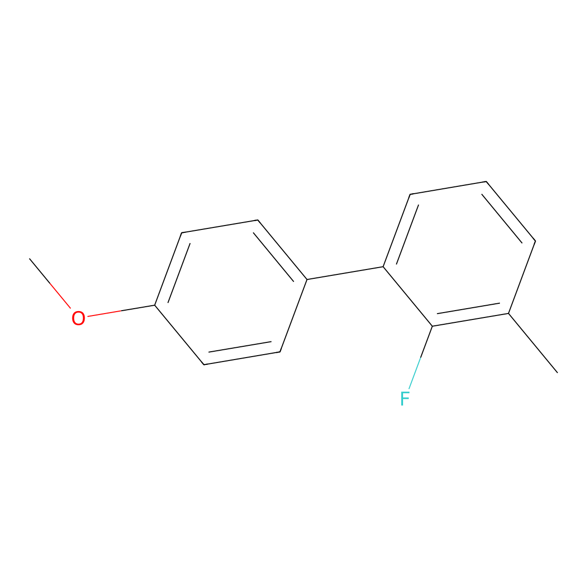 2-Fluoro-4'-methoxy-3-methyl-1,1'-biphenyl molecular structure, CAS 1452490-74-2