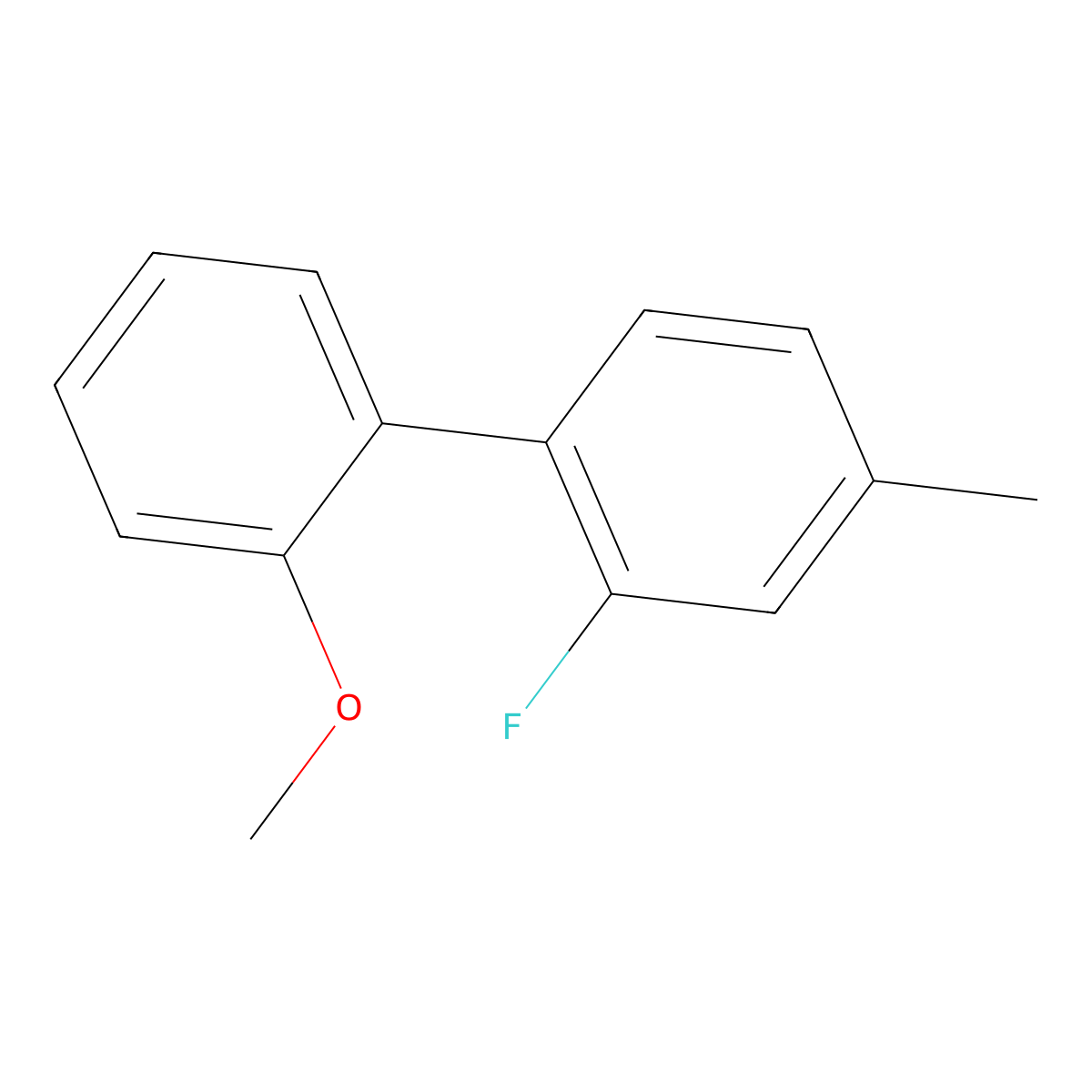 2-Fluoro-2'-methoxy-4-methyl-1,1'-biphenyl molecular structure, CAS 1452490-83-3