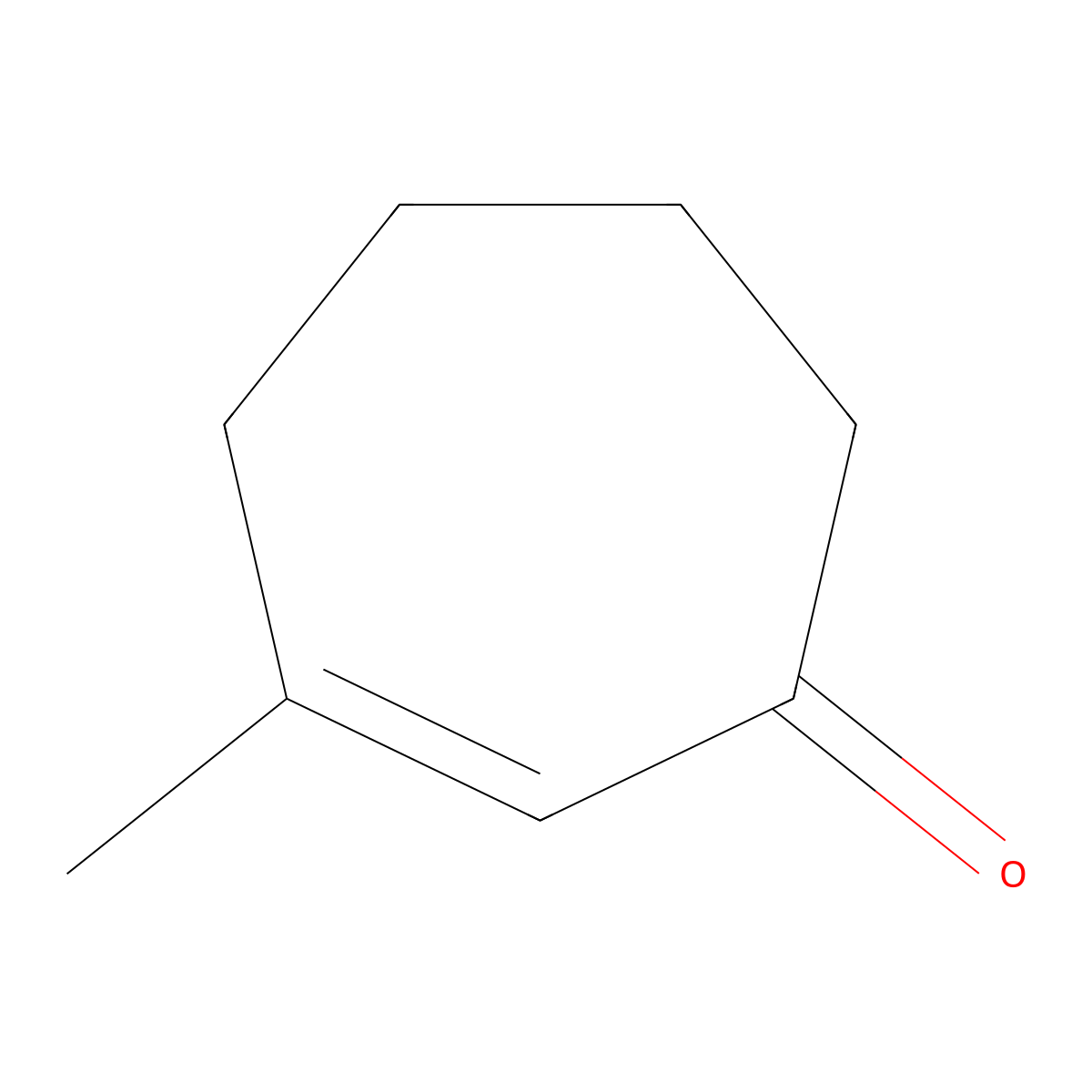 3-Methylcyclohept-2-en-1-one molecular structure, CAS 14525-83-8