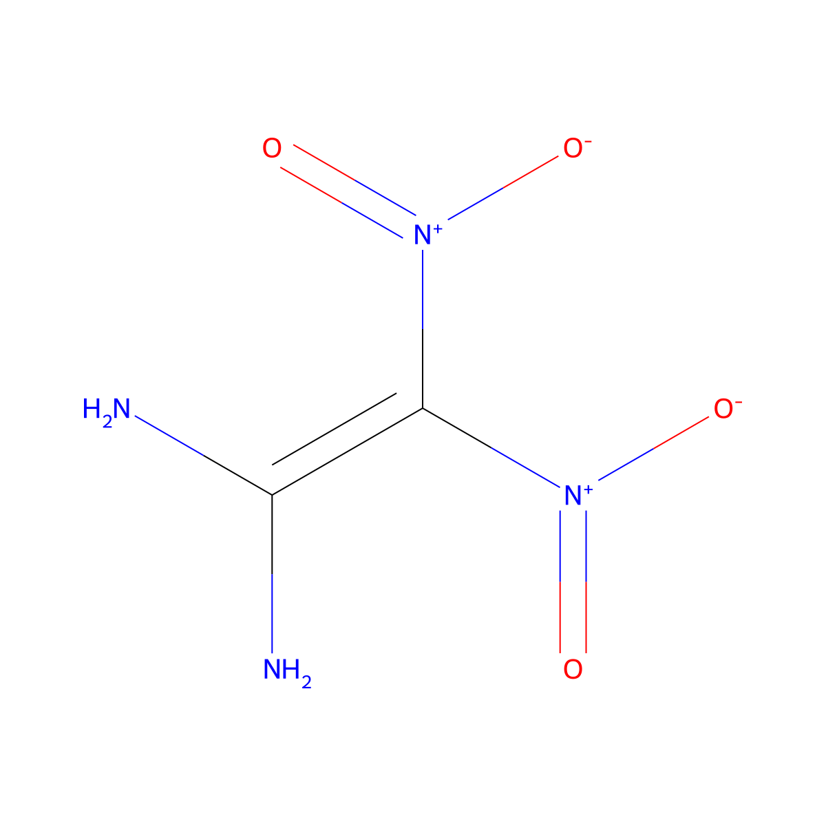 1,1-Diamino-2,2-dinitroethylene molecular structure, CAS 145250-81-3