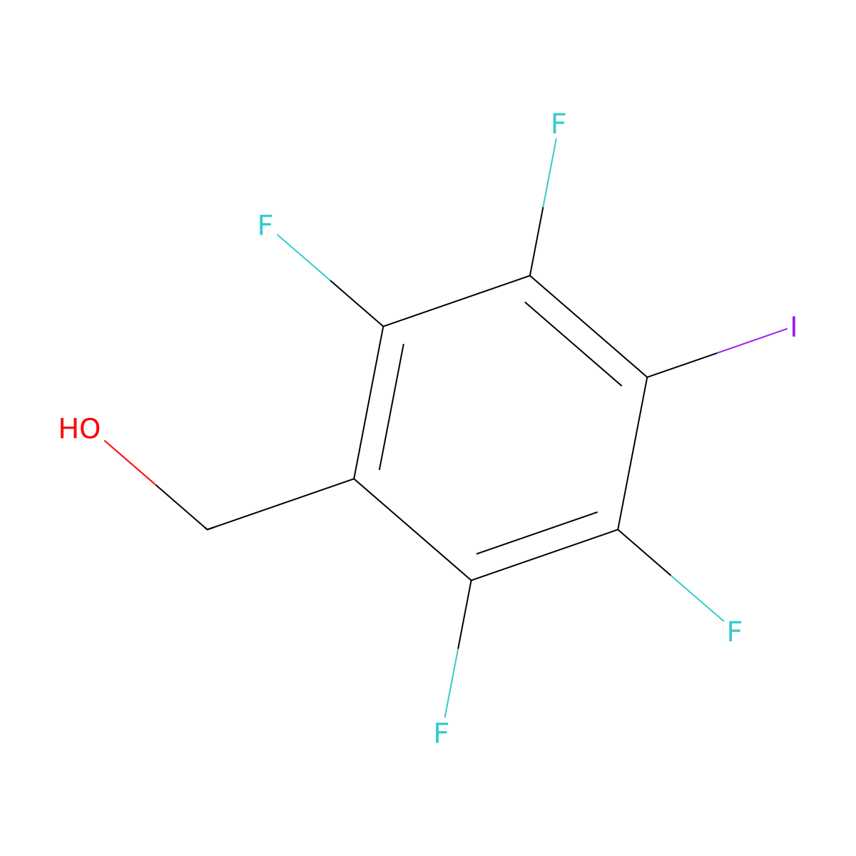 (2,3,5,6-Tetrafluoro-4-iodophenyl)methanol molecular structure, CAS 1452514-82-7