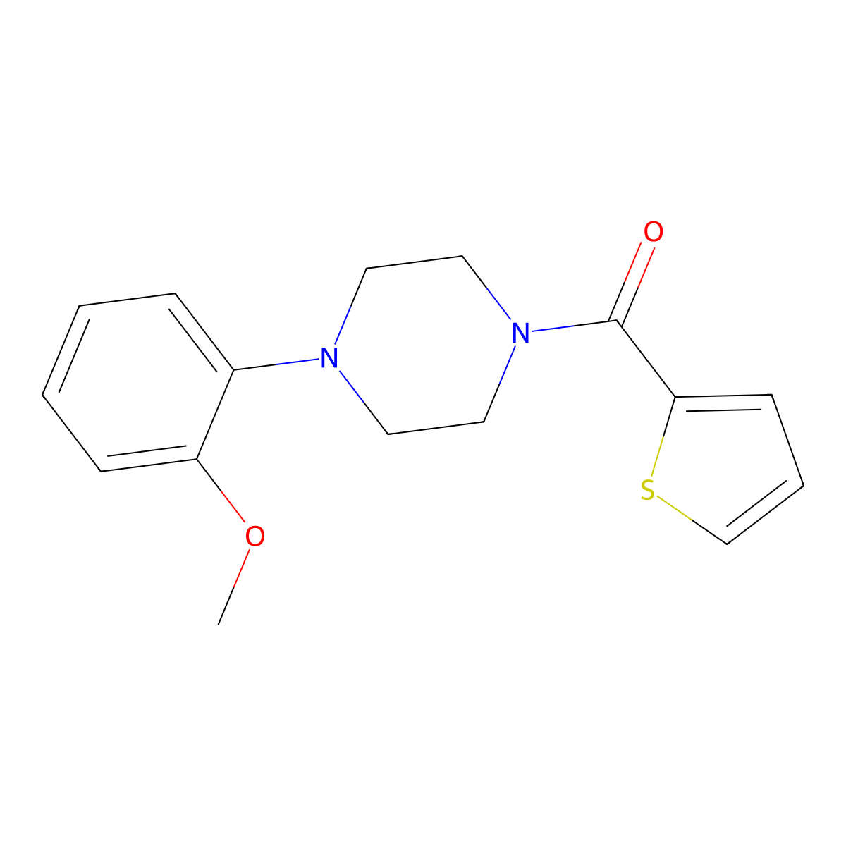 1-(2-Methoxyphenyl)-4-(thiophene-2-carbonyl)piperazine molecular structure, CAS 145253-76-5