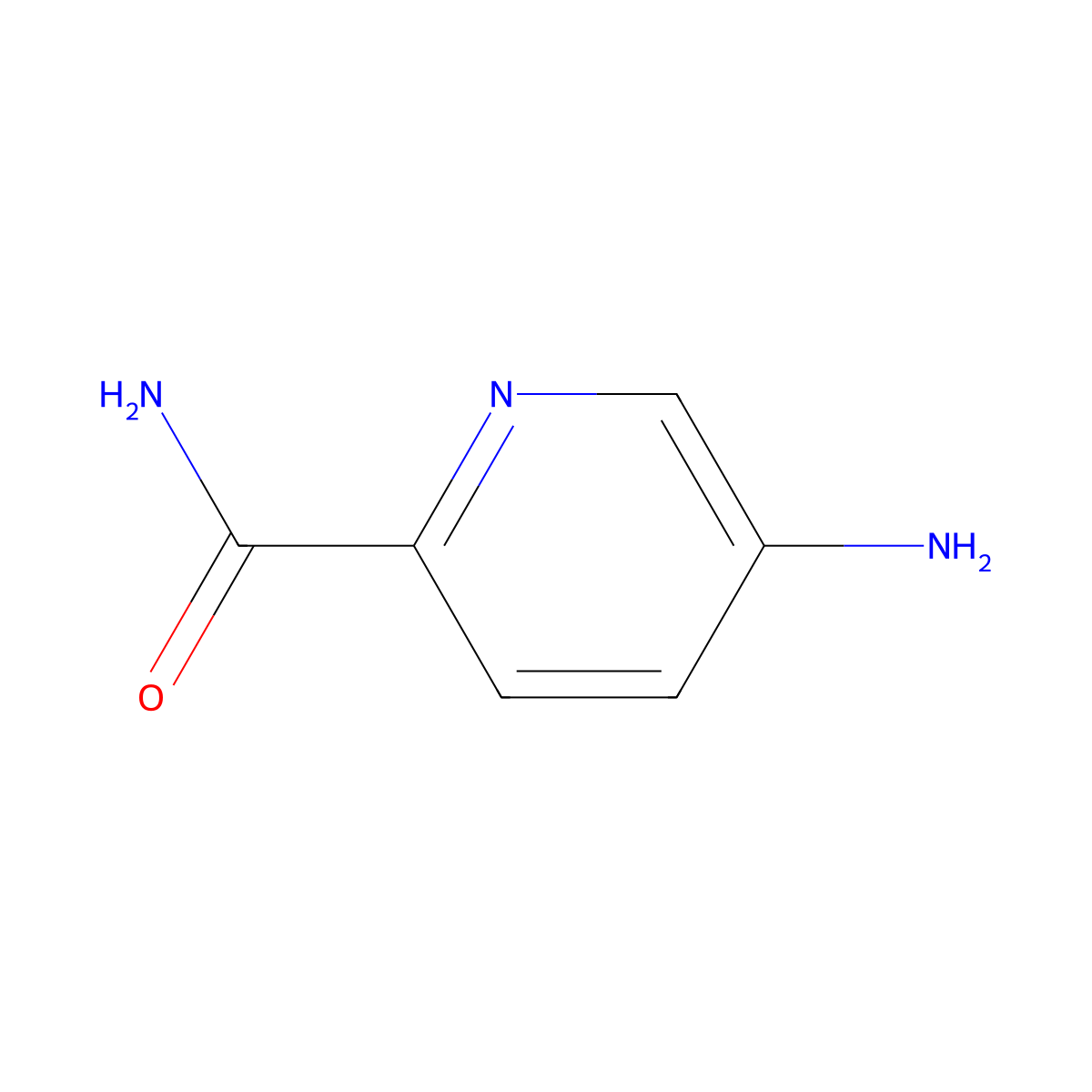 5-Aminopyridine-2-carboxamide molecular structure, CAS 145255-19-2