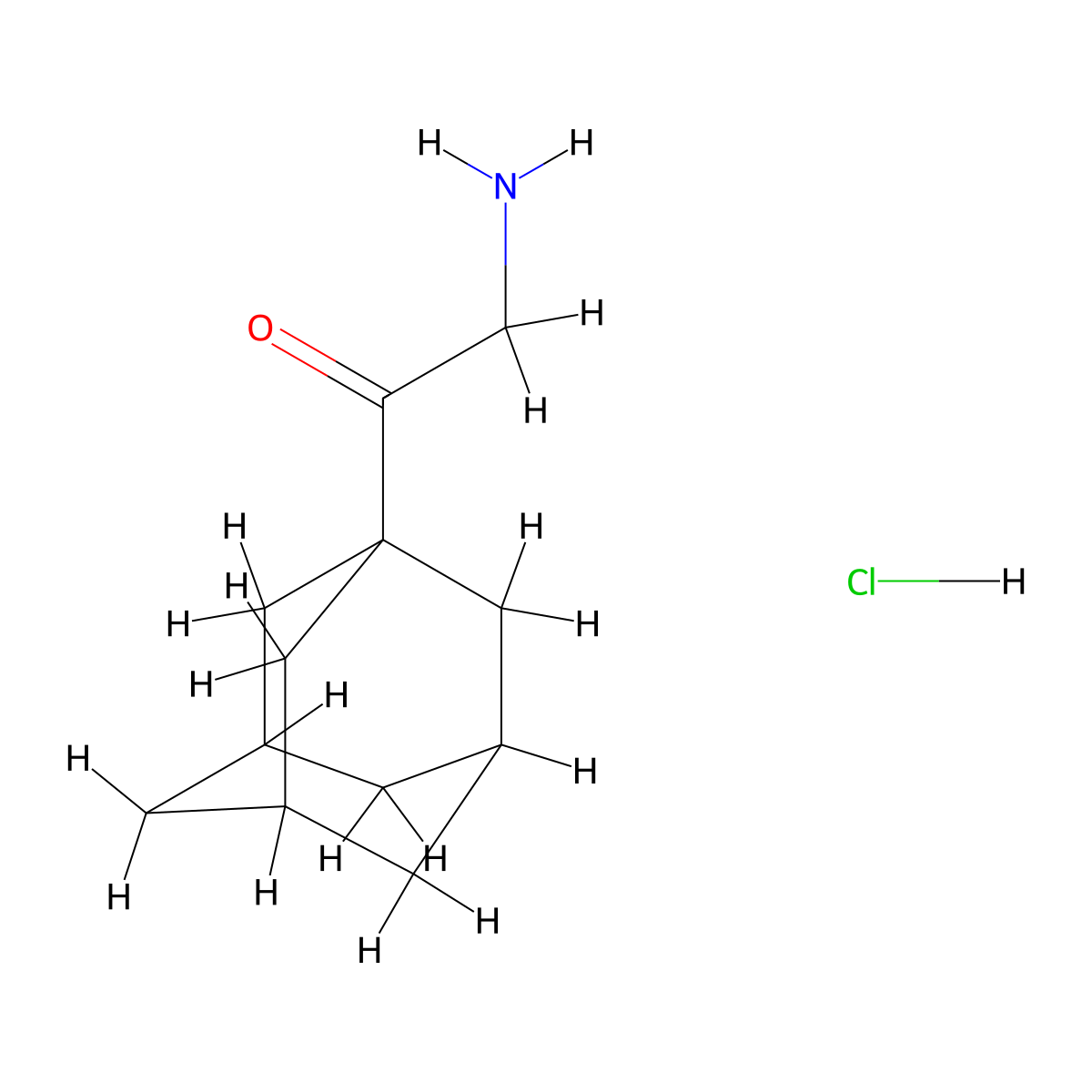 1-(Adamantan-1-yl)-2-aminoethan-1-one hydrochloride molecular structure, CAS 145256-72-0