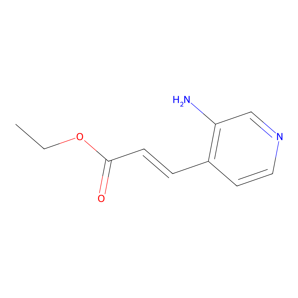 Ethyl (E)-3-(3-aminopyridin-4-yl)acrylate molecular structure, CAS 1452560-16-5