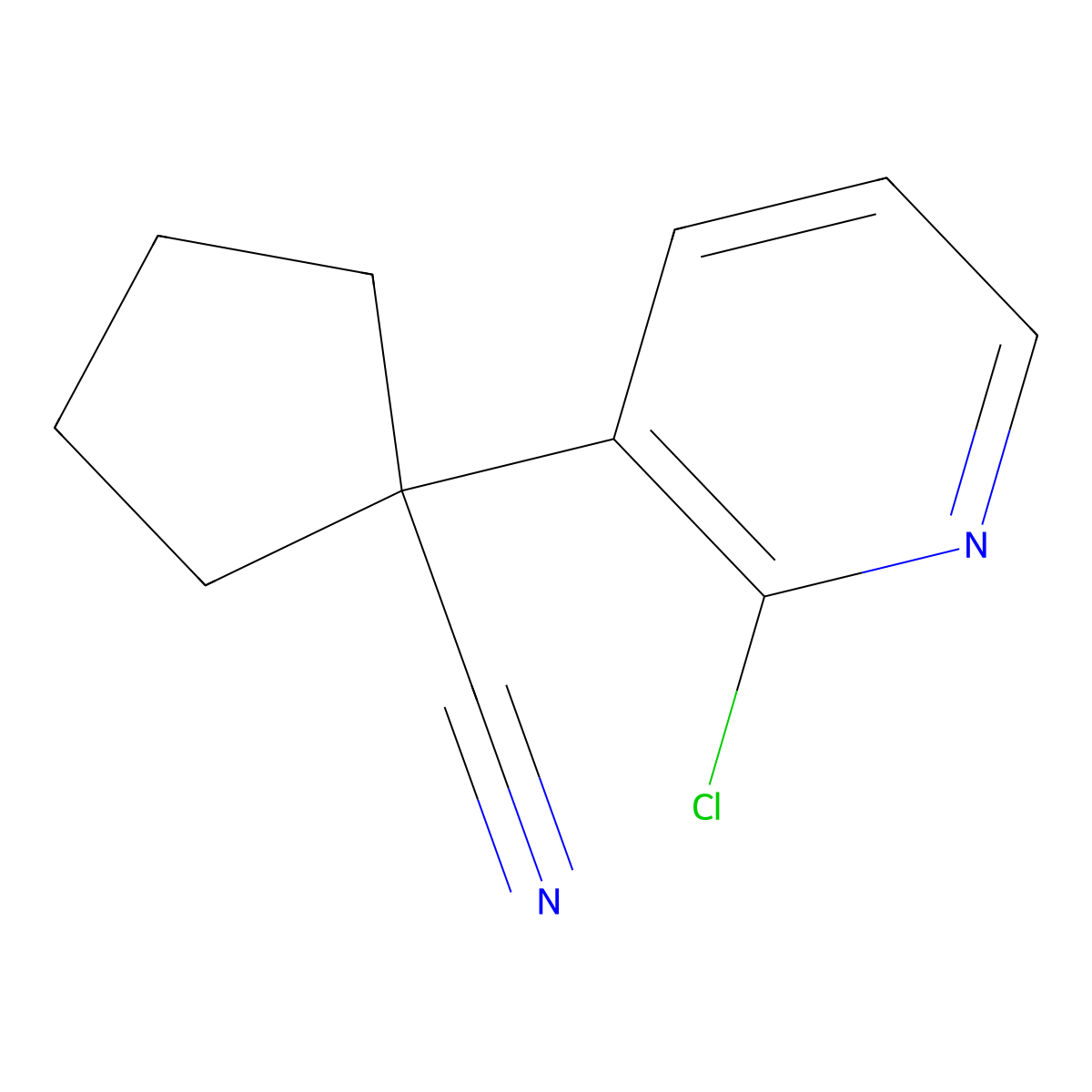 1-(2-Chloropyridin-3-yl)cyclopentane-1-carbonitrile molecular structure, CAS 1452560-36-9