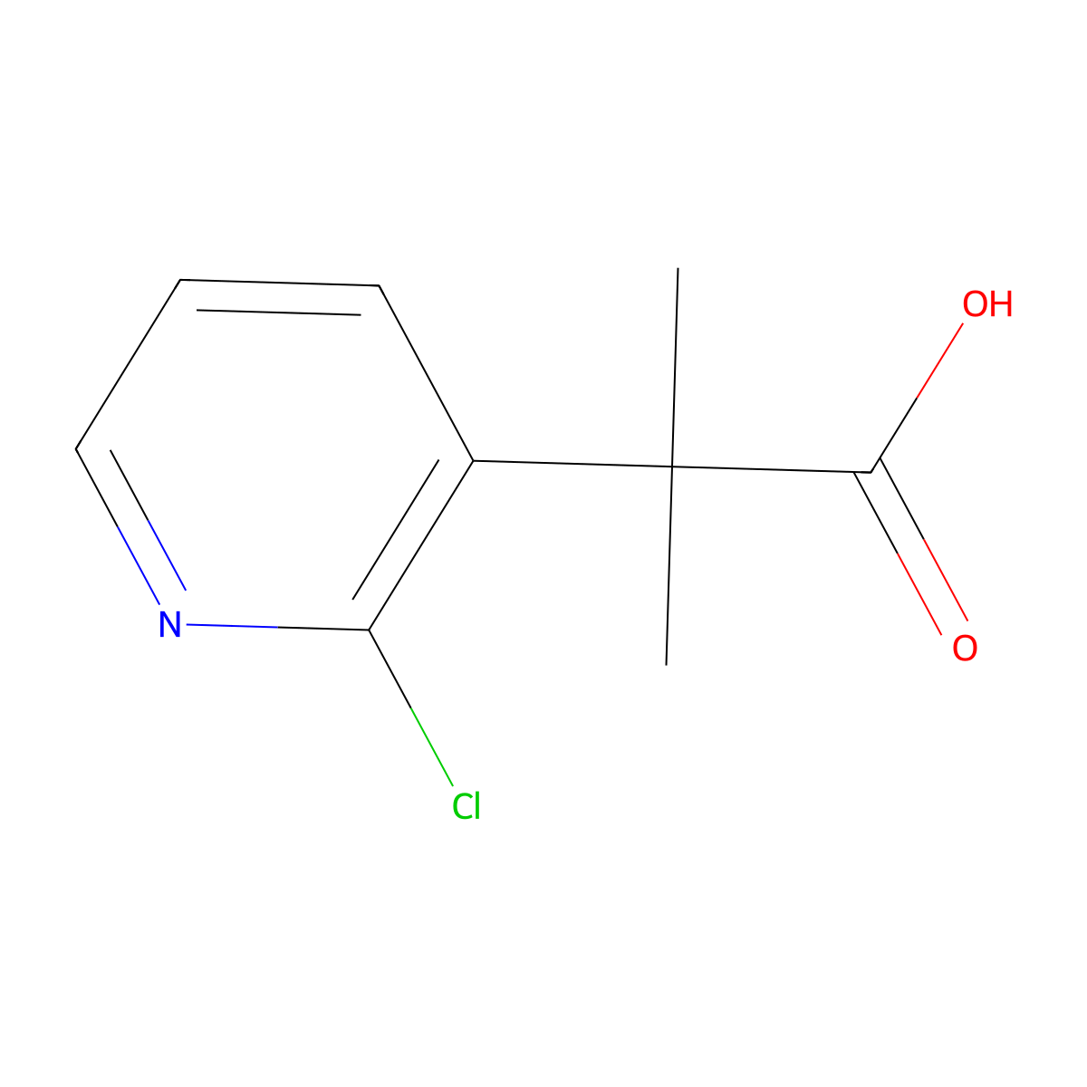 2-(2-Chloropyridin-3-YL)-2-methylpropanoic acid molecular structure, CAS 1452561-74-8