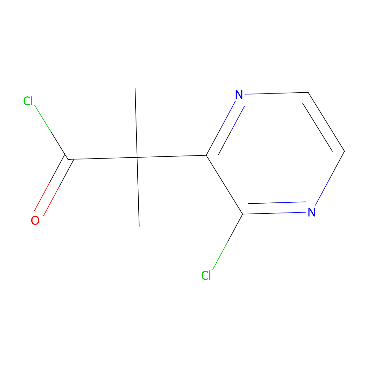 2-(3-Chloropyrazin-2-yl)-2-methylpropanoylchloride molecular structure, CAS 1452561-75-9