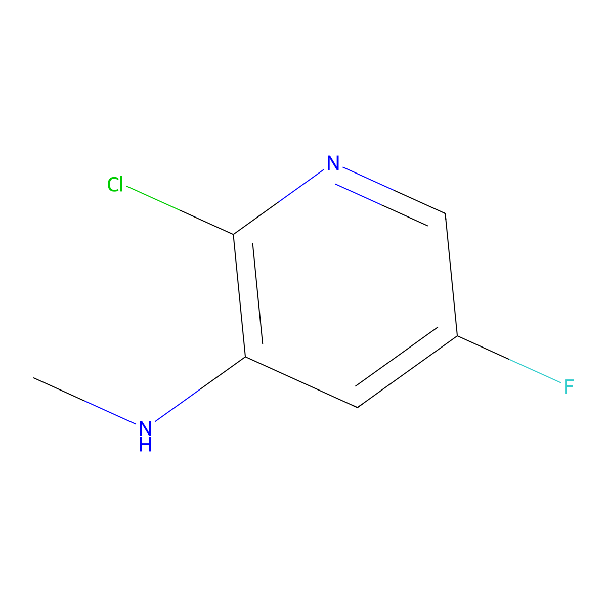 2-chloro-5-fluoro-N-methylpyridin-3-amine molecular structure, CAS 1452561-78-2