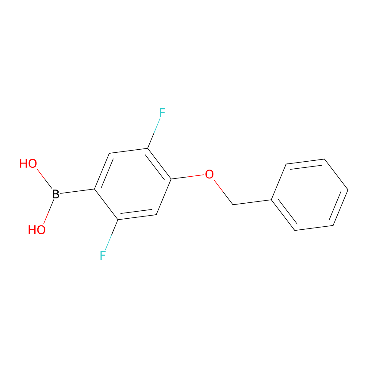2,5-Difluoro-4-benzyloxyphenylboronic acid molecular structure, CAS 1452574-01-4