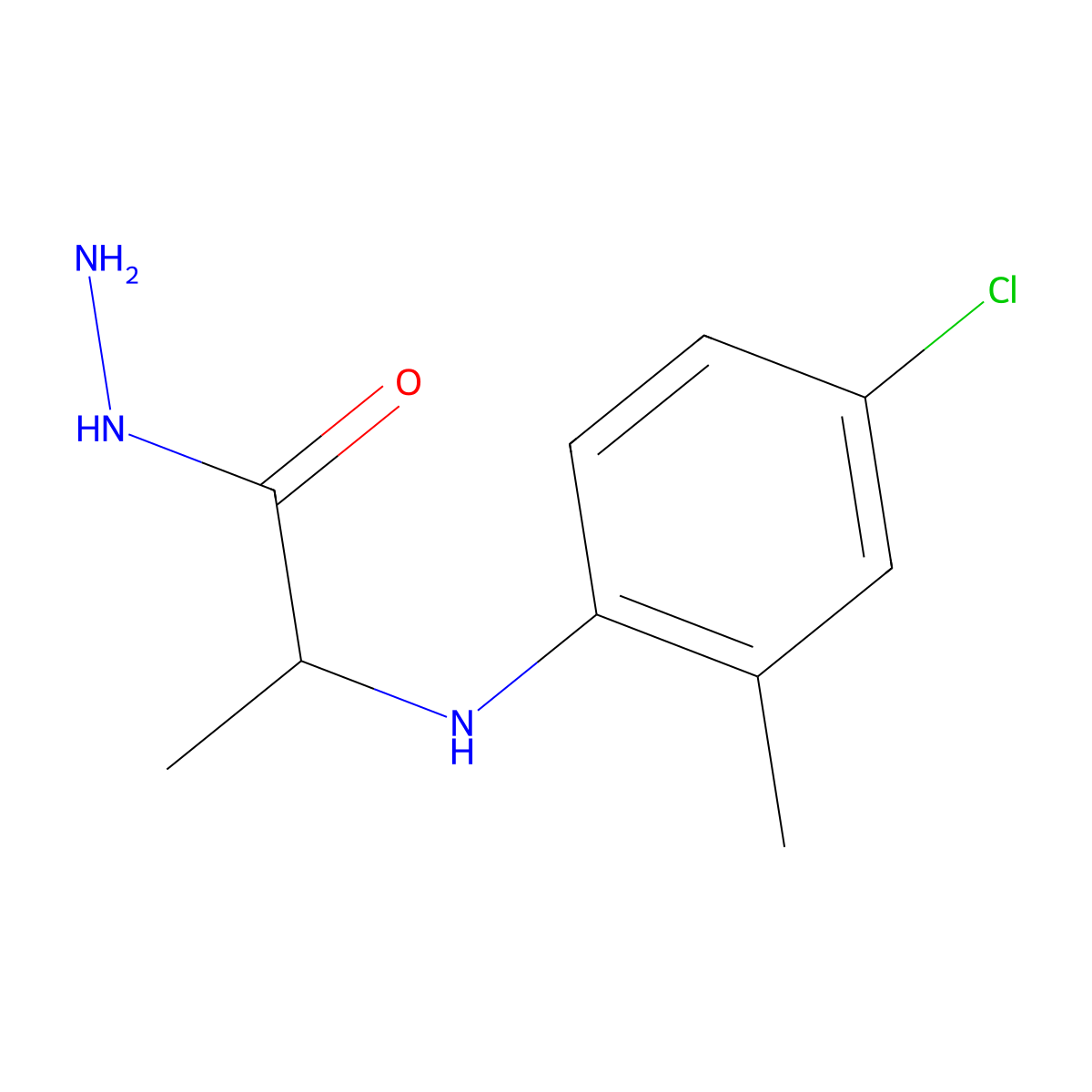 2-[(4-Chloro-2-methylphenyl)amino]propanohydrazide molecular structure, CAS 1452577-70-6