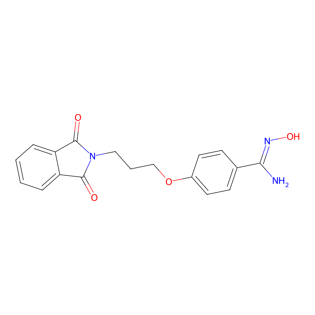 4-[3-(1,3-Dioxo-1,3-dihydro-2H-isoindol-2-yl)propoxy]-N'-hydroxybenzene-1-carboximidamide molecular structure, CAS 145259-45-6