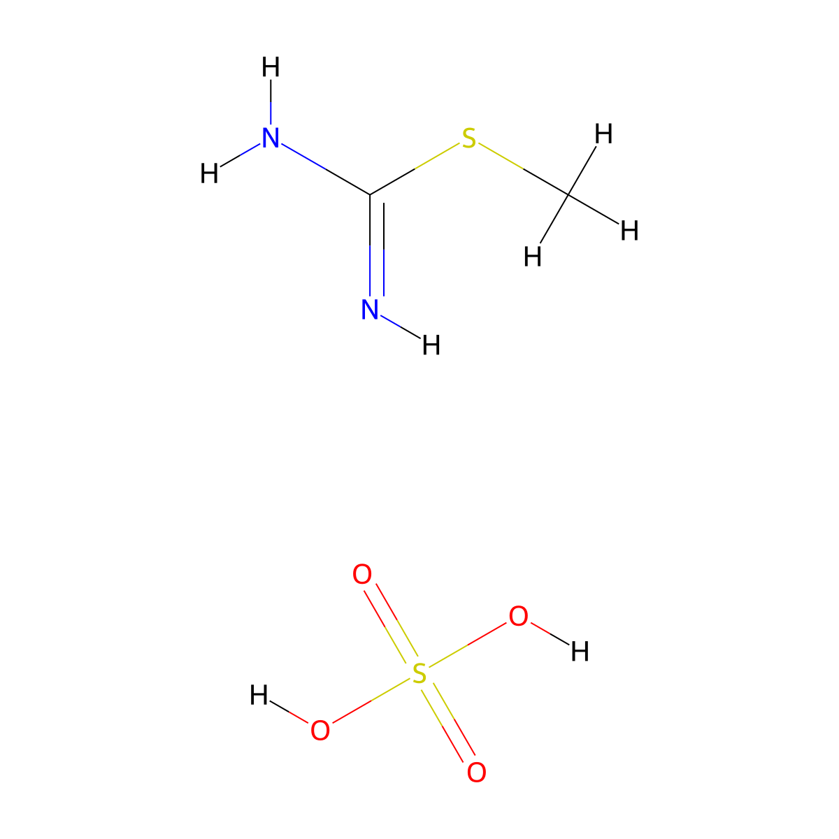 2-Methyl-2-thiopseudourea sulfate molecular structure, CAS 14527-26-5