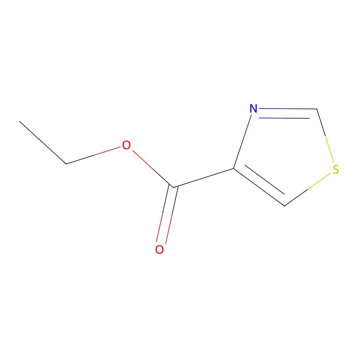 Ethyl 1,3-thiazole-4-carboxylate molecular structure, CAS 14527-43-6