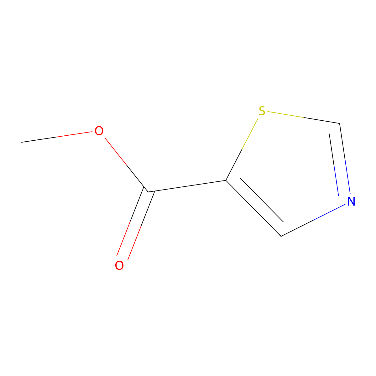 Methyl 1,3-thiazole-5-carboxylate molecular structure, CAS 14527-44-7