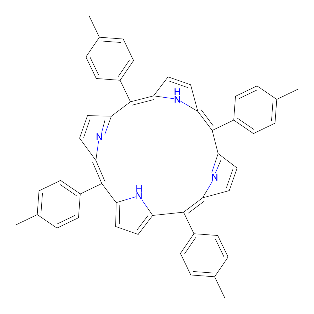 5,10,15,20-Tetrakis(p-tolyl)porphyrin molecular structure, CAS 14527-51-6