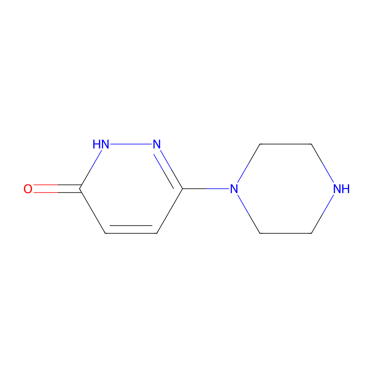 6-(Piperazin-1-yl)pyridazin-3(2H)-one molecular structure, CAS 145276-53-5