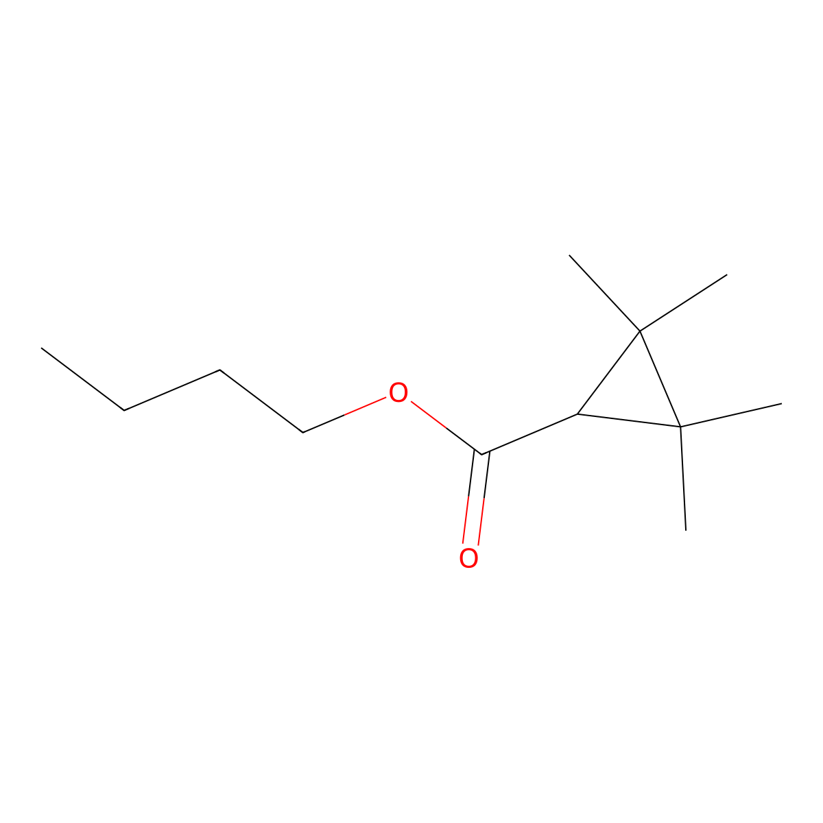 Butyl 2,2,3,3-tetramethylcyclopropane-1-carboxylate molecular structure, CAS 145277-41-4
