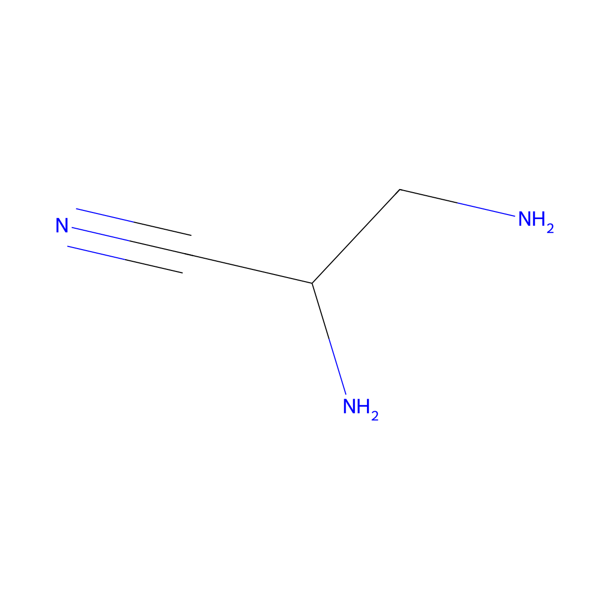 2,3-Diaminopropanenitrile molecular structure, CAS 145277-91-4