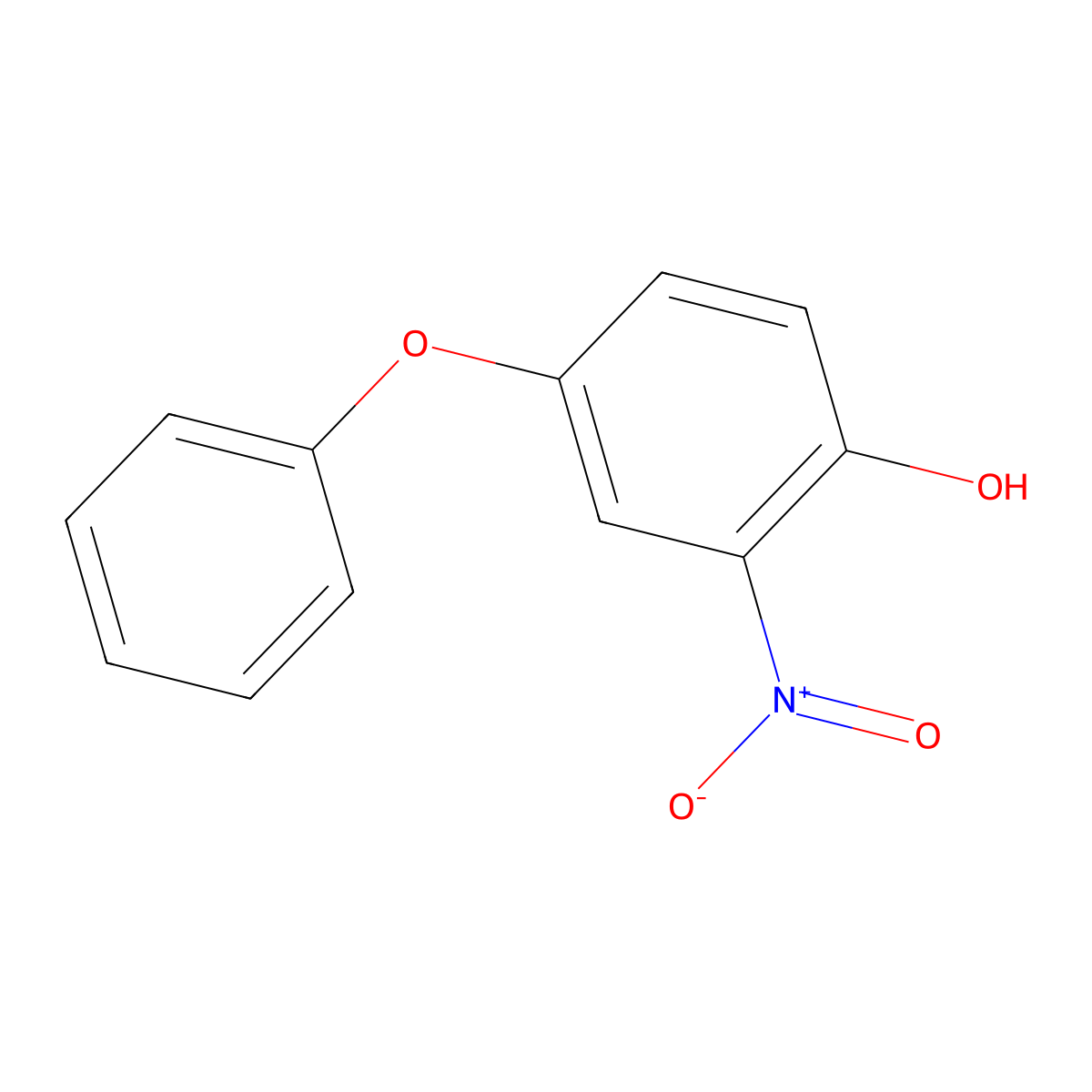 2-Nitro-4-phenoxyphenol molecular structure, CAS 145279-04-5