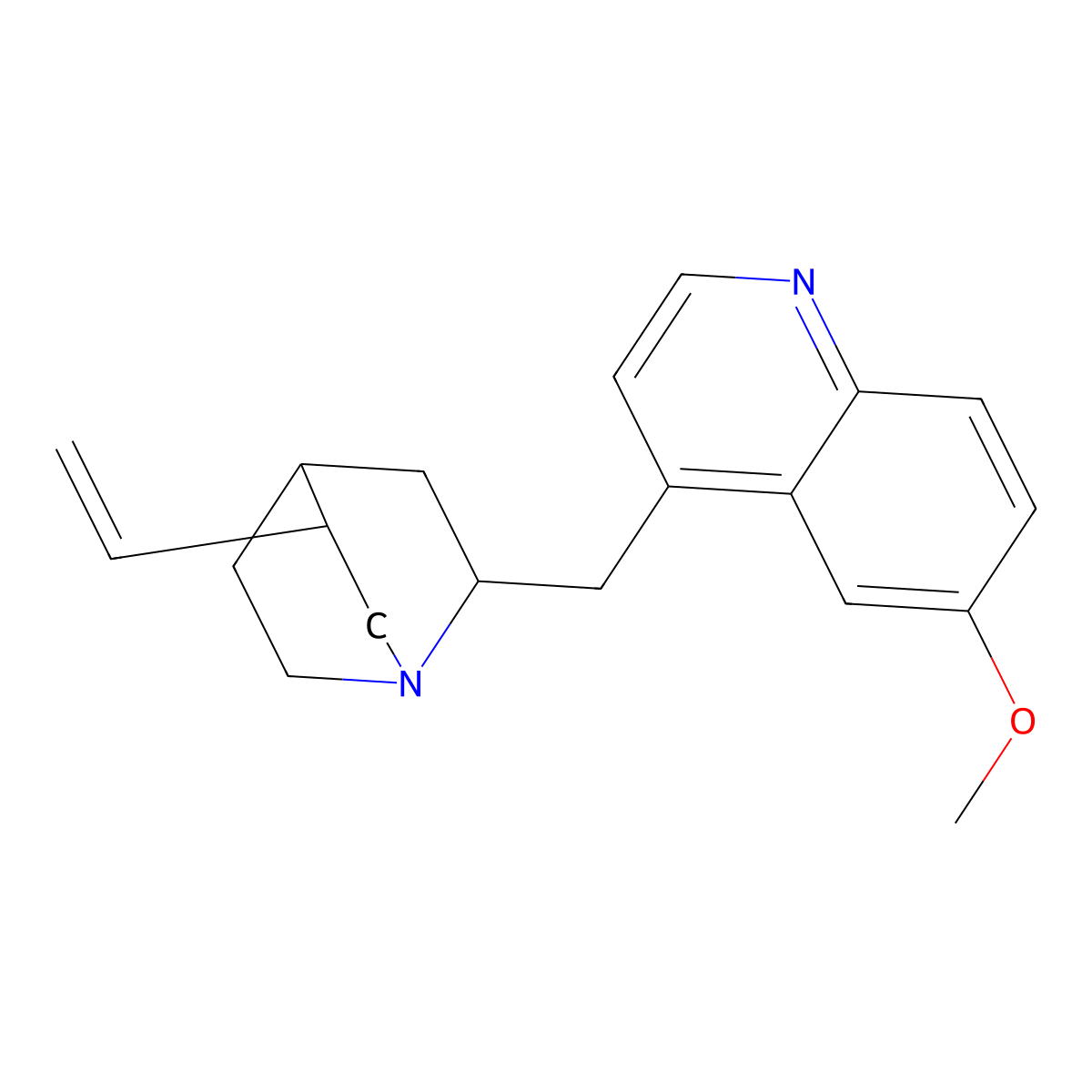 (8alpha)-6'-Methoxycinchonan molecular structure, CAS 14528-51-9